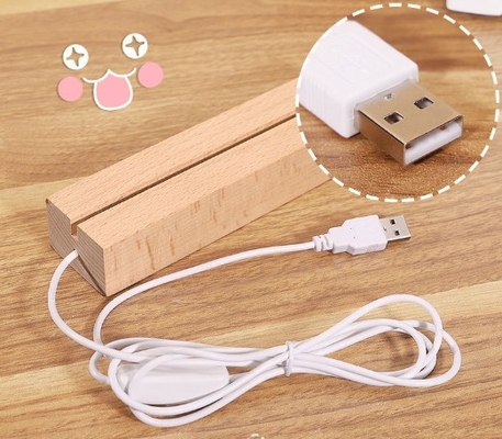 satın al Akrilik LED Ekran Stand Not Tahtası Ev Ofisi için USB Plug ile Gece Lampası online manufacture
