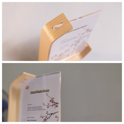 satın al Kaliteli el yapımı 4x6 5x7 6x8 L şekli Akrilik Fotoğraf Çerçeve Ahşap tabanlı online manufacture