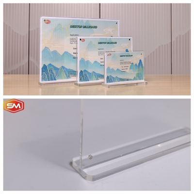 satın al Dikey Tasarım 10x15cm T Şekli Akrilik Tabela Sahibi online manufacture