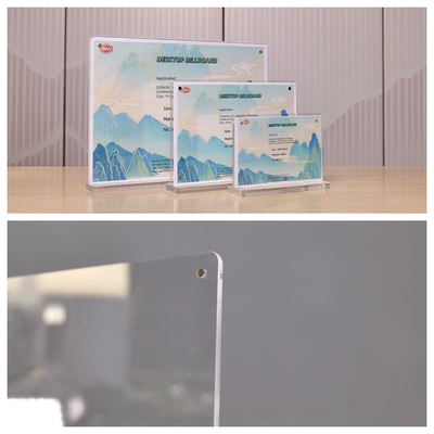 satın al Stand Up Manufacture Insert 5 Inch T Shape Acrylic Sign Holder Double Side Sign Holder Clear Acrylic Sign Holders online manufacture