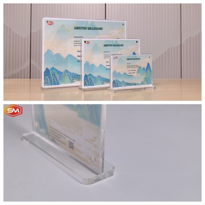 satın al Masa Kağıdı Ekran Rağında Manyetik 10x20cm T Şekli Akrilik Tabela Sahibi Çevrimiçi üretim