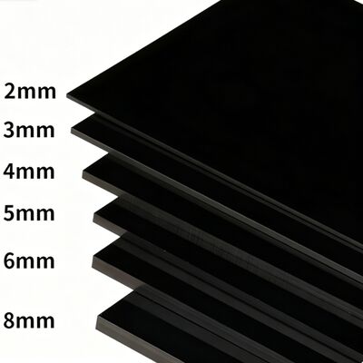satın al 2-8mm Siyah Buzlu Akrilik Levha Özel Boyut online manufacture