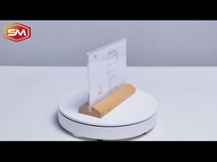 Üçgen ahşap tabanlı T şeklinde akrilik işaret tutucu