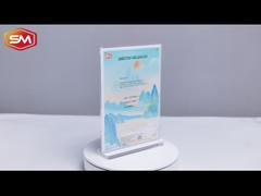 T şeklinde yuvarlak köşe manyetik akrilik tabela tutucusu