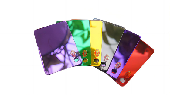 Lazer Kesme PMMA 1220 * 2440mm Çift Taraflı Ayna Yapraklı Kendine Yapışkan Akrilik Yaprak