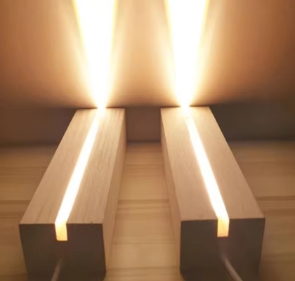 Dikdörtgen 20*20cm Bildirge Tahta Katı Ahşap Aydınlatma Akrilik DIY için dur