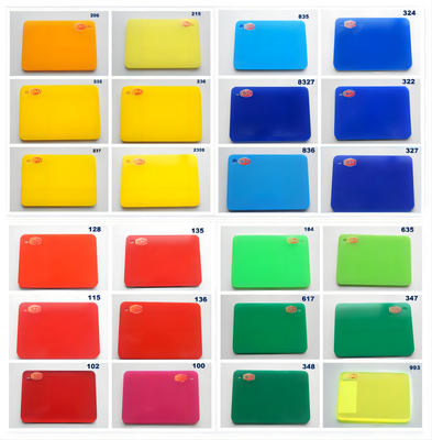 3mm 1220*1830mm Renkli Akrilik Yaprak 4 X 6 Akrilik Plastik Panel
