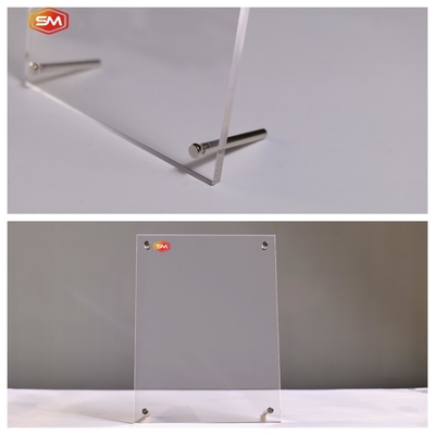 Yatay kendi kendine ayakta açık Eğimli Akrilik Fotoğraf Çerçeve Stand A4 Resim Ekranı ile