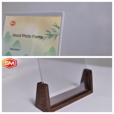 Açık Perspex Plastik Fotoğraf Çerçeveleri Ahşap Çerçeve Akrilik Fotoğraf Çerçeve
