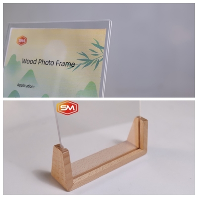 Ahşap Temelli Açık Akrilik Fotoğraf Çerçeve Çevre Dostu yoğunluğu 1.20g/cm3