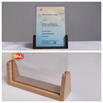 Acrylic Fotoğraf Çerçeve 6x8 hediye için ahşap tabanlı