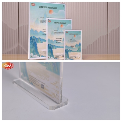 Mıknatıslı Ekran Taşıyıcısıyla Yuvarlak 2.5mm T Şekli Akrilik Tabela Sahibi